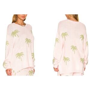 Show Me Your Mumu go to sweater pink palm tree knit